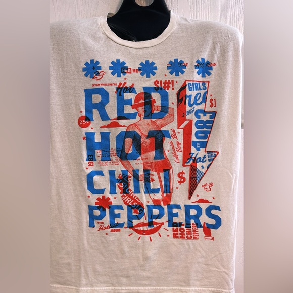 Red Hot Chili Peppers Multiply Official Band White Graphic Mens T-Shirt Size XL - Picture 1 of 4